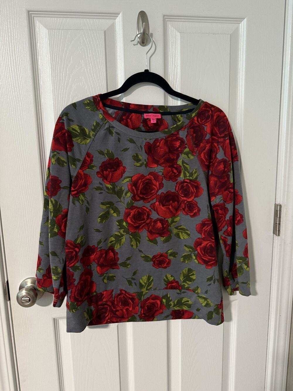 BETSEY JOHNSON Size Small Floral Multicolor Long Sleeve Blouse